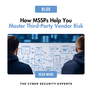 Blog post cover image with text reading: How MSSPs Help You Master Third-Party Vendor Risk